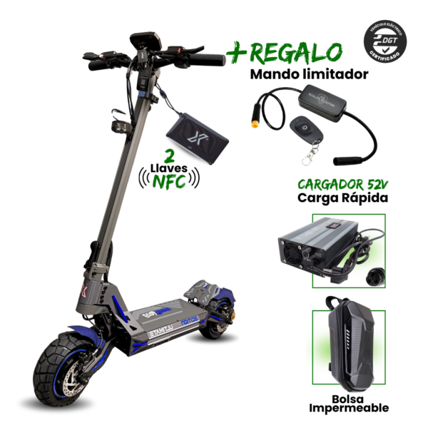 Patinete Eléctrico Ecoxtrem Tank Dual DGT