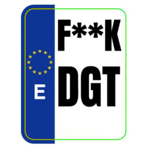 Matrícula F**K DGT para Patinete Eléctrico