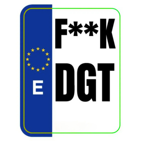 Matrícula F**K DGT para Patinete Eléctrico