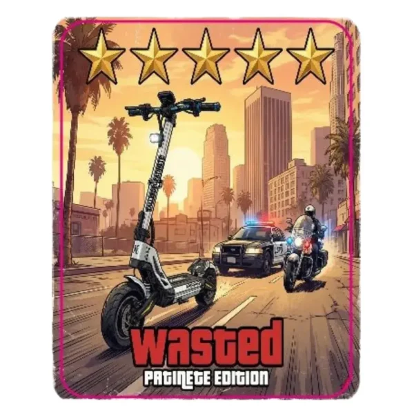 Matrícula Wasted para Patinete Eléctrico – Pegatina Wasted para Patinete Eléctrico