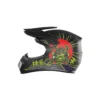 Casco Cross Kamikaze Samurai Fluor Negro Mate