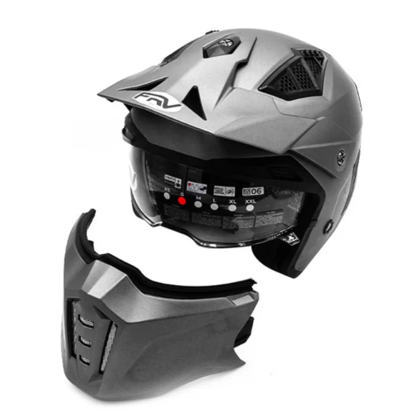 Casco Gris Metalizado Mate