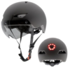 Casco Gris con Luz trasera