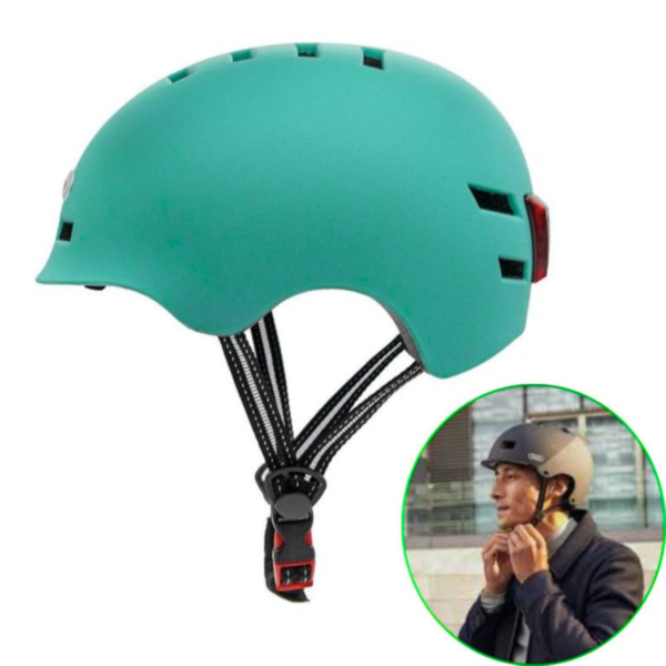 Casco con luz led – Verde